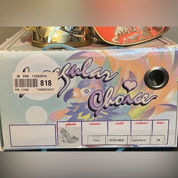 Irregular Choice Trixy in Coral /Gold size 36 - Picture 8 of 9